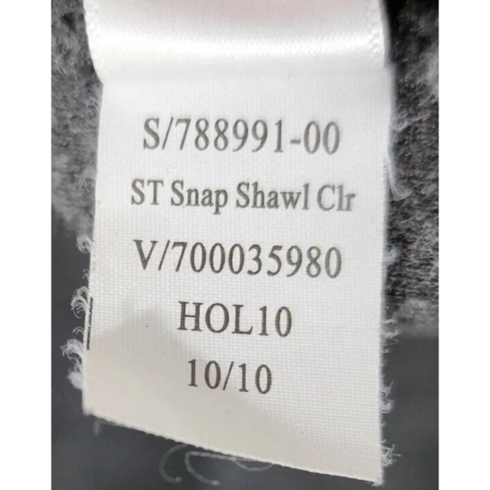 Banana Republic Gray Long Sleeve Snap Shawl Cowl Neck Sweater Men's‎ Size Medium